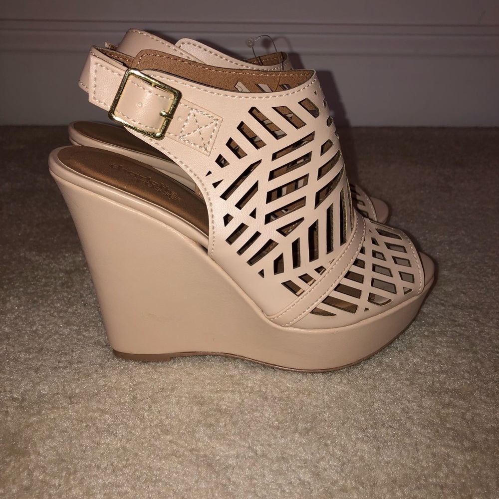 Nude Wedges